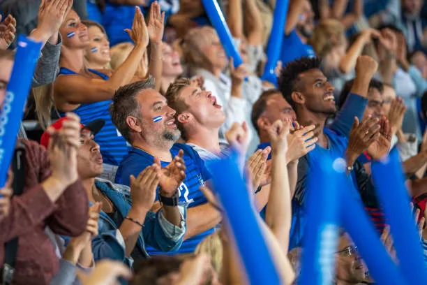 足球比赛球迷庆祝